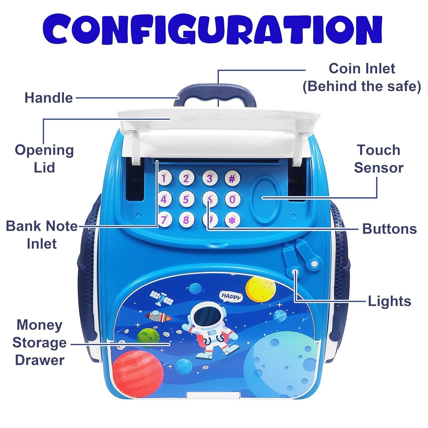 Modern Money Safe Musical Piggy Bank Toy for Kids and